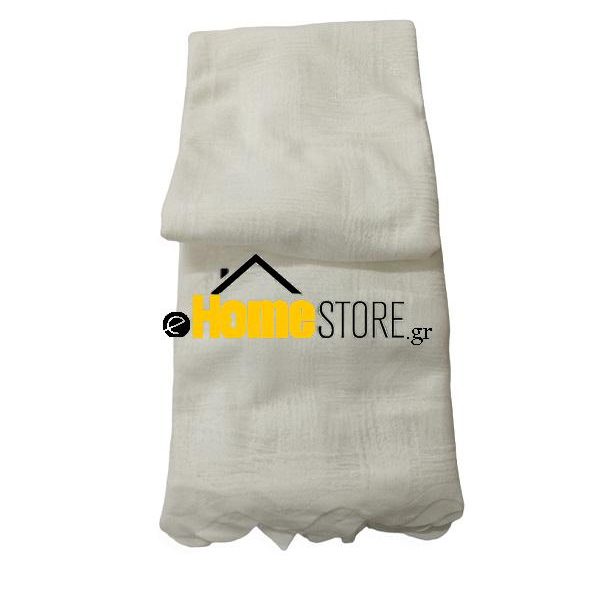 Έτοιμη κουρτίνα με τρέσα μέτριας σκίασης – Δαντέλα 270X280