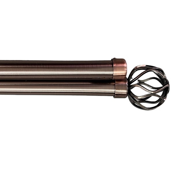 Διπλό Κουρτινόξυλο Inox 120 Εώς 210cm 28mm JHDBX-XONTRODIPLO120-Μπρονζέ