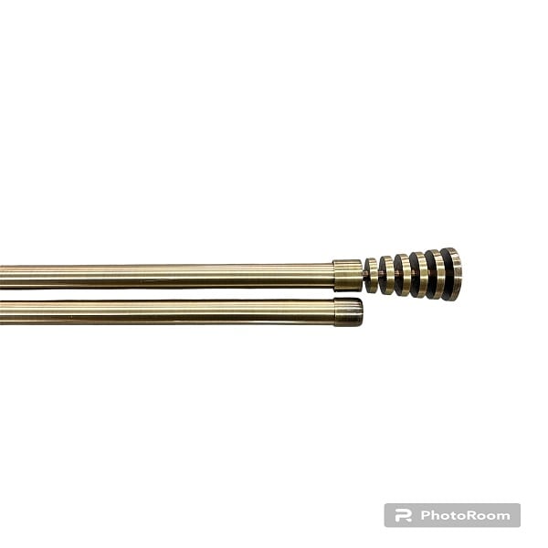 Διπλό Κουρτινόξυλο Inox 120 Εώς 210cm 19mm HJDCT-LEPTODIPLO120-Χρυσό