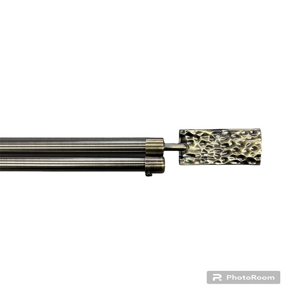 Διπλό Κουρτινόξυλο Inox 120 Εώς 210cm 19mm SDTP-LEPTODIPLO120-Χρυσό