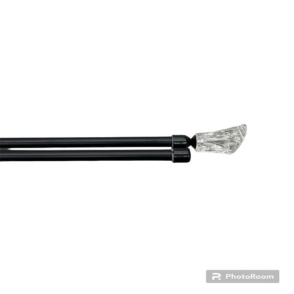 Διπλό Κουρτινόξυλο Inox 120 Εώς 210cm 19mm SJSB-LEPTODIPLO120-Μαύρο