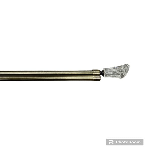 Διπλό Κουρτινόξυλο Inox 120 Εώς 210cm 19mm SJSB-LEPTODIPLO120-Χρυσό