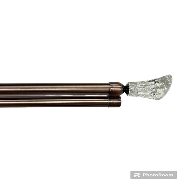 Διπλό Κουρτινόξυλο Inox 120 Εώς 210cm 28mm SJSB-XONTRODIPLO120-Μπρονζέ