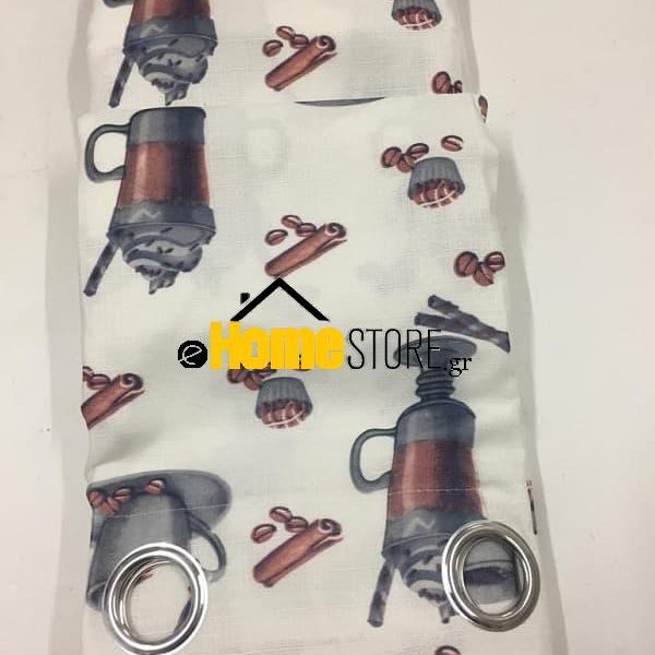 Έτοιμη κουρτίνα με κρίκους πλήρης σκίασης – Λινό 270X280