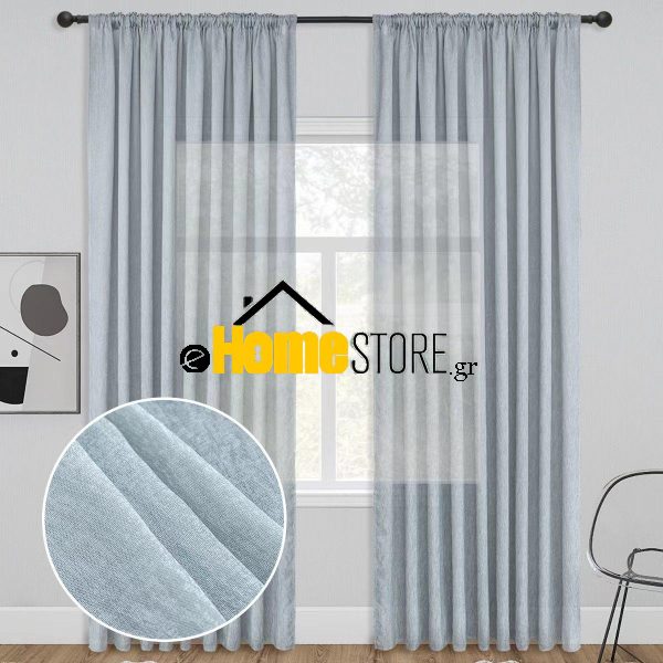 Grey-Κουρτίνα ημιδιαφανές με τρέσα 270 – 280