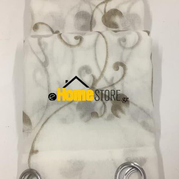 Έτοιμη κουρτίνα με κρίκους μέτριας σκίασης – Λινό 270X280