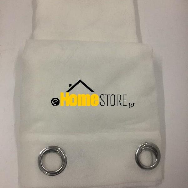 Έτοιμη κουρτίνα με κρίκους μέτριας σκίασης – Λινό 270X280