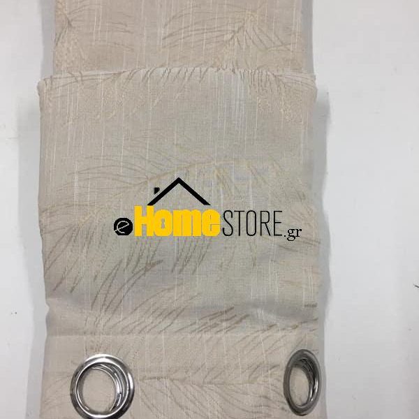 Έτοιμη κουρτίνα με κρίκους μέτριας σκίασης – Λινό 270X280