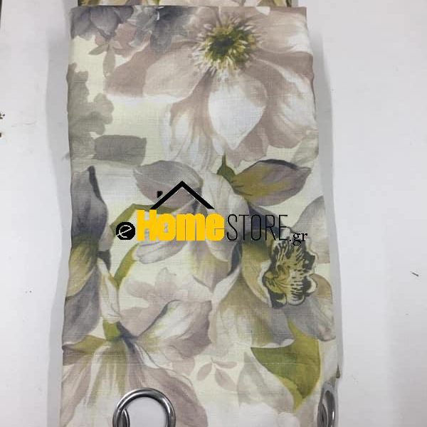 Έτοιμη κουρτίνα με κρίκους μέτριας σκίασης – Λινό 270X280