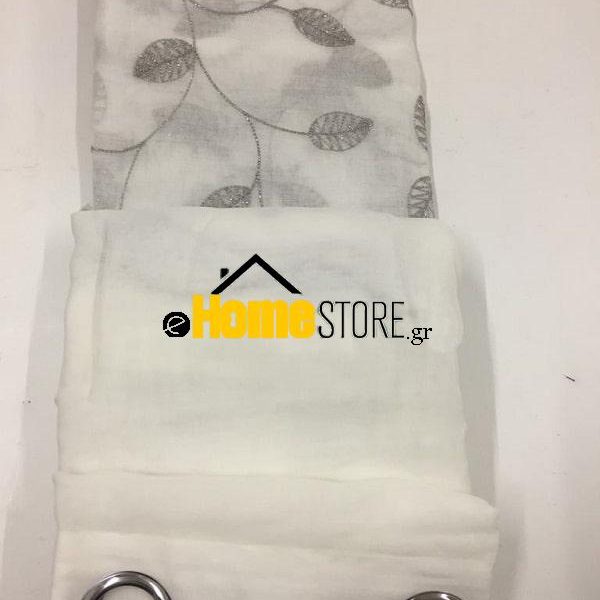 Έτοιμη κουρτίνα με κρίκους μέτριας σκίασης – Γάζα 270X280