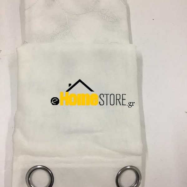 Έτοιμη κουρτίνα με κρίκους μέτριας σκίασης – Γάζα 270X280