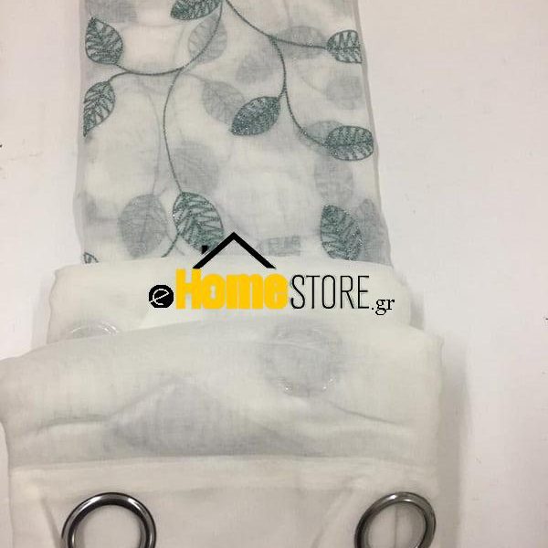 Έτοιμη κουρτίνα με κρίκους μέτριας σκίασης – Γάζα 270X280