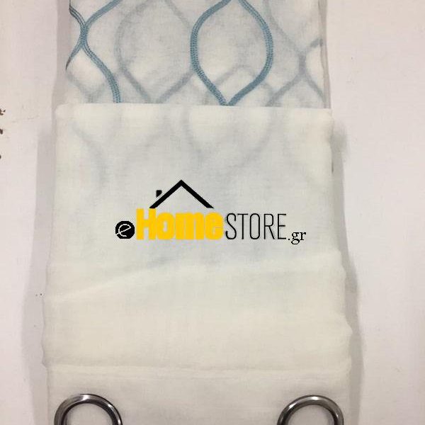 Έτοιμη κουρτίνα με κρίκους μέτριας σκίασης – Γάζα 270X280