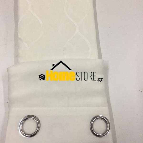 Έτοιμη κουρτίνα με κρίκους μέτριας σκίασης – Γάζα 270X280