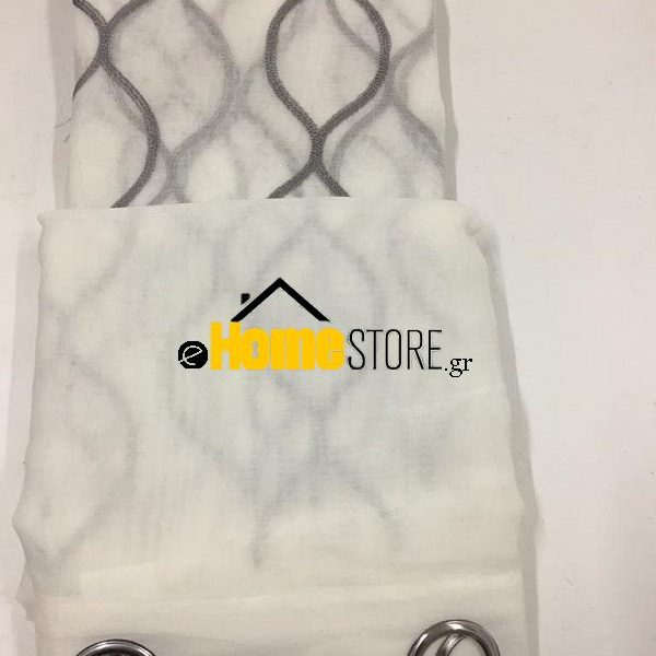 Έτοιμη κουρτίνα με κρίκους μέτριας σκίασης – Γάζα 270X280