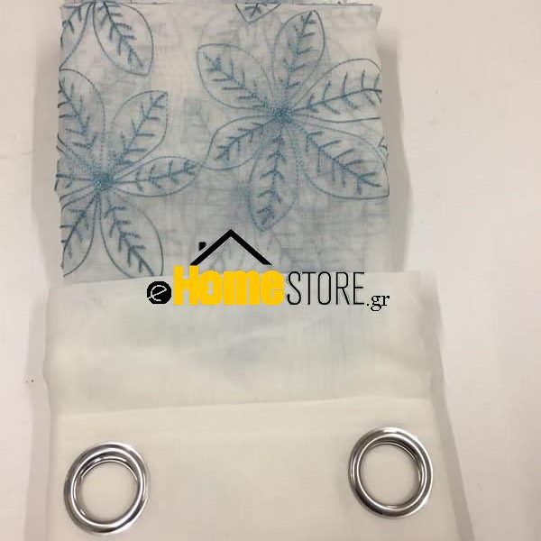 Έτοιμη κουρτίνα με κρίκους μέτριας σκίασης – Γάζα 270X280