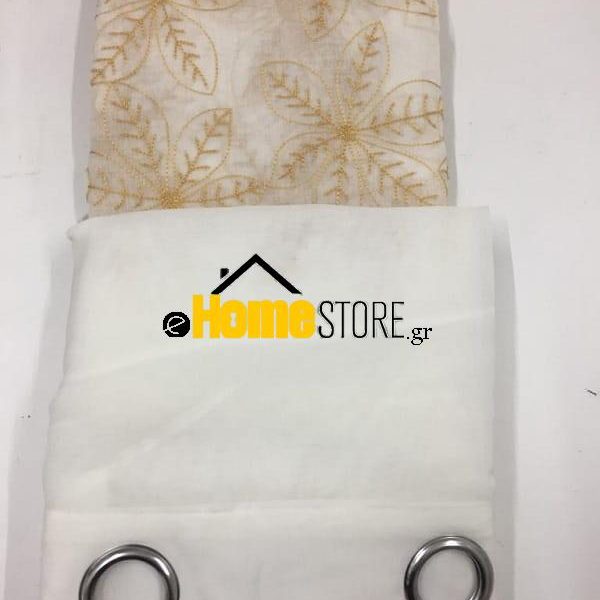 Έτοιμη κουρτίνα με κρίκους μέτριας σκίασης – Γάζα 270X280