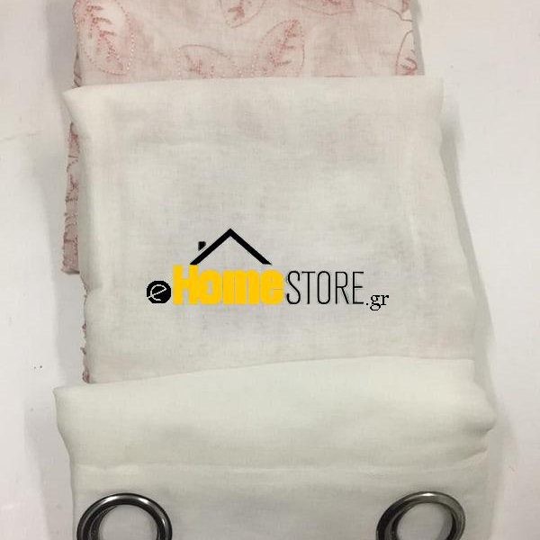 Έτοιμη κουρτίνα με κρίκους μέτριας σκίασης – Γάζα 270X280