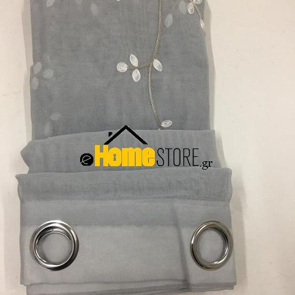 Έτοιμη κουρτίνα με κρίκους μέτριας σκίασης – Γάζα 270X280