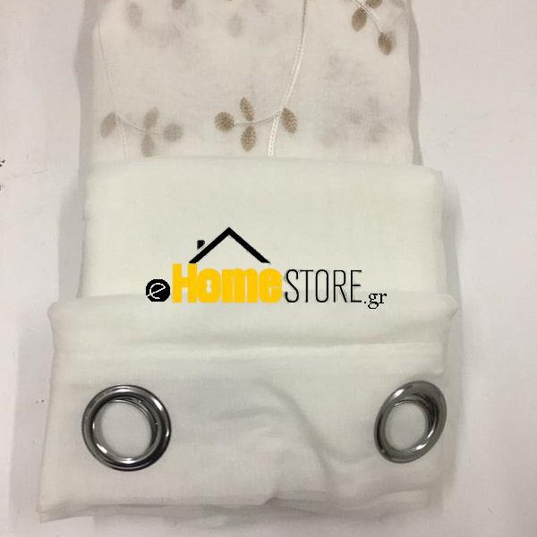 Έτοιμη κουρτίνα με κρίκους μέτριας σκίασης – Γάζα 270X280