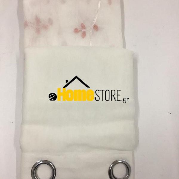 Έτοιμη κουρτίνα με κρίκους μέτριας σκίασης – Γάζα 270X280