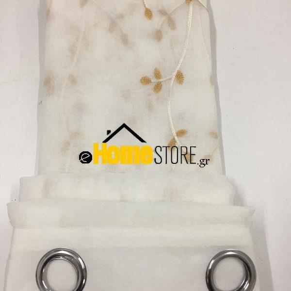 Έτοιμη κουρτίνα με κρίκους μέτριας σκίασης – Γάζα 270X280