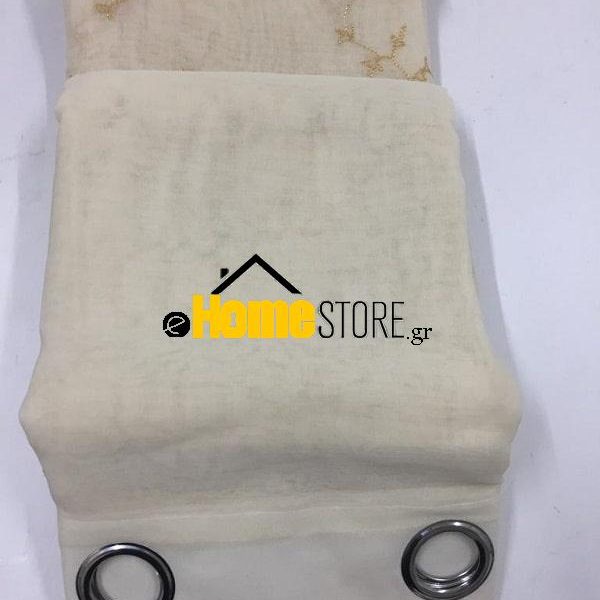 Έτοιμη κουρτίνα με κρίκους μέτριας σκίασης – Γάζα 270X280