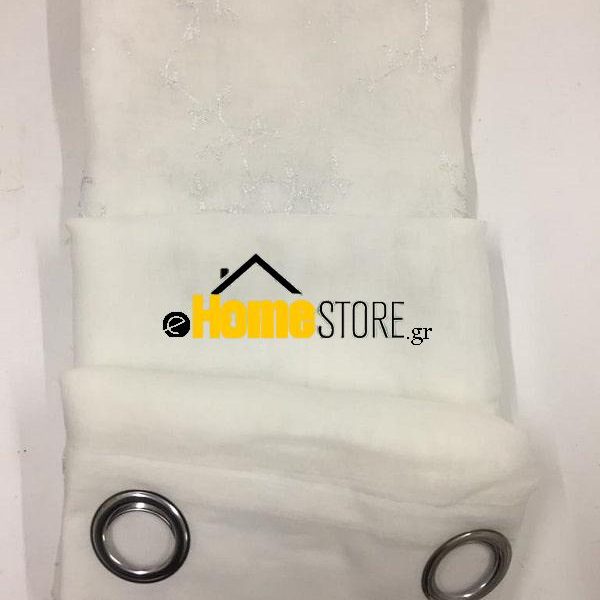 Έτοιμη κουρτίνα με κρίκους μέτριας σκίασης – Γάζα 270X280