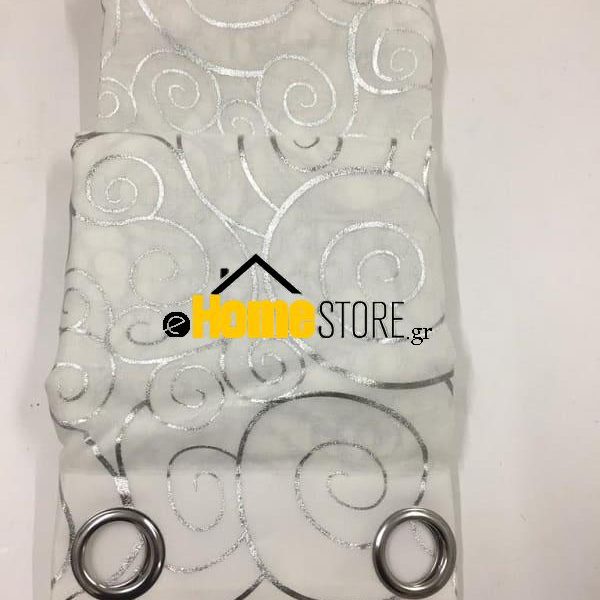 Έτοιμη κουρτίνα με κρίκους μέτριας σκίασης – Γάζα 270X280