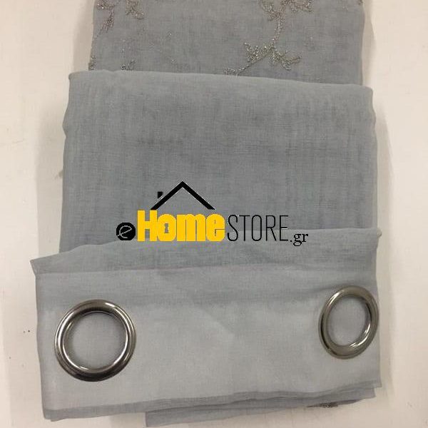 Έτοιμη κουρτίνα με κρίκους μέτριας σκίασης – Γάζα 270X280