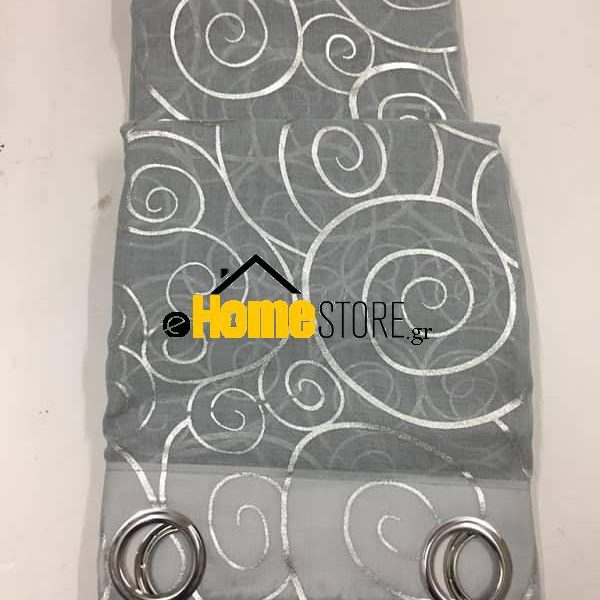 Έτοιμη κουρτίνα με κρίκους μέτριας σκίασης – Γάζα 270X280