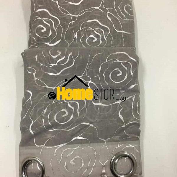 Έτοιμη κουρτίνα με κρίκους μέτριας σκίασης – Γάζα 270X280