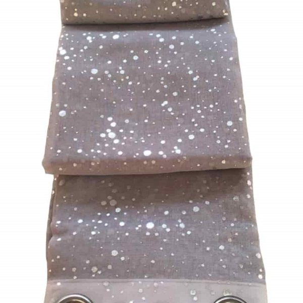 Έτοιμη κουρτίνα με κρίκους πον-πον ημιδιαφανή 270×280 cm