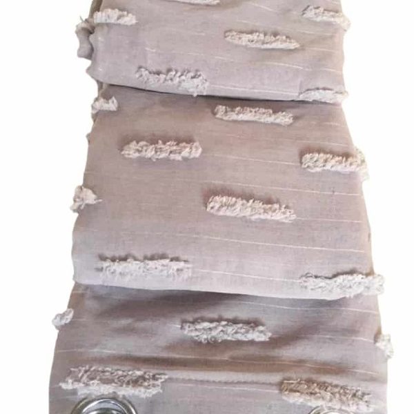 Έτοιμη κουρτίνα με κρίκους πον-πον ημιδιαφανή 270×280 cm