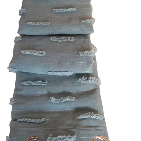 Έτοιμη κουρτίνα με κρίκους πον-πον ημιδιαφανή 270×280 cm