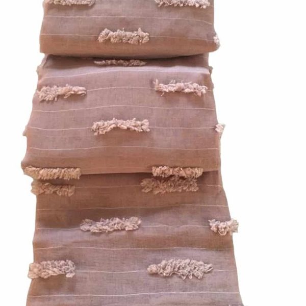 Έτοιμη κουρτίνα με κρίκους πον-πον ημιδιαφανή 270×280 cm