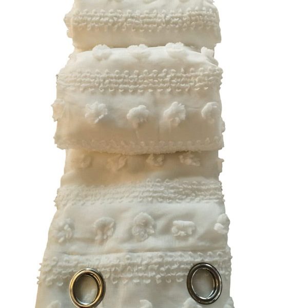 Έτοιμη κουρτίνα με κρίκους πον-πον ημιδιαφανή 270×280 cm