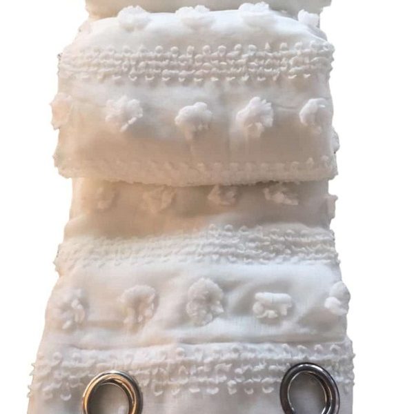 Έτοιμη κουρτίνα με κρίκους πον-πον ημιδιαφανή 270×280 cm