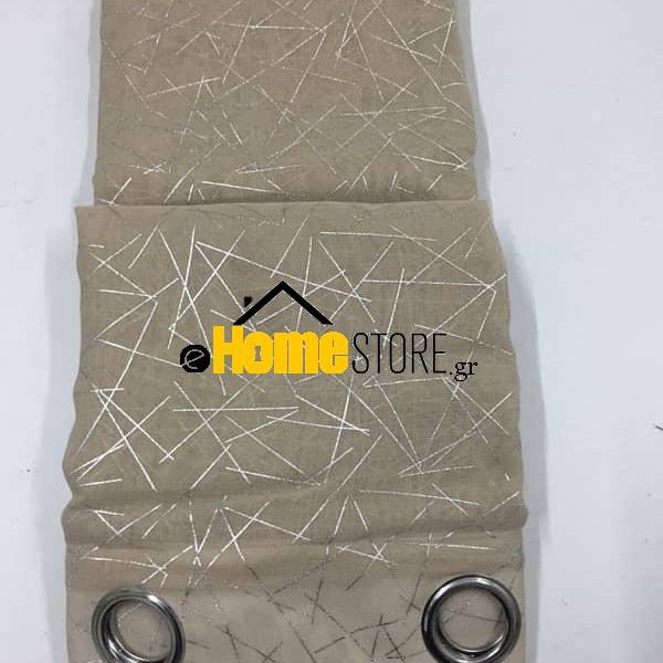 Έτοιμη κουρτίνα με κρίκους μέτριας σκίασης – Γάζα 270X280