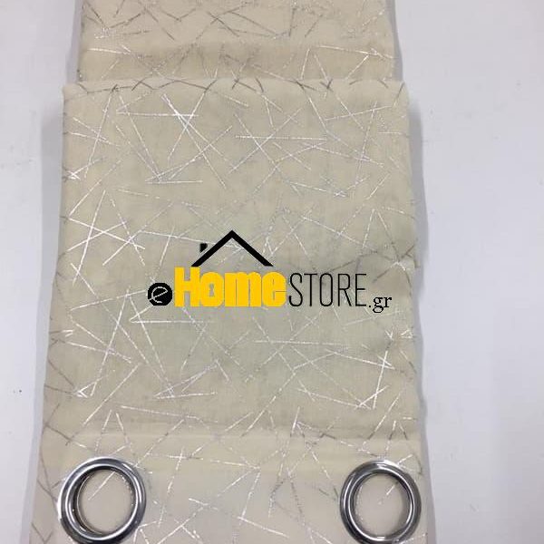 Έτοιμη κουρτίνα με κρίκους μέτριας σκίασης – Γάζα 270X280