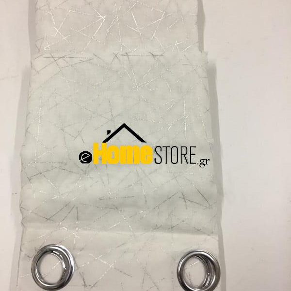 Έτοιμη κουρτίνα με κρίκους μέτριας σκίασης – Γάζα 270X280