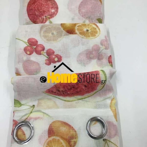 Έτοιμη κουρτίνα με κρίκους μέτριας σκίασης – Γάζα 270X280