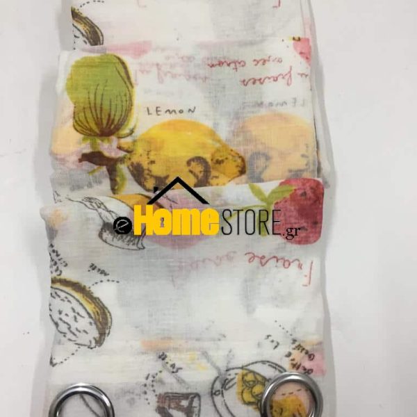 Έτοιμη κουρτίνα με κρίκους μέτριας σκίασης – Γάζα 270X280