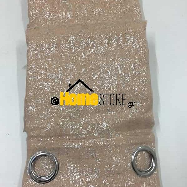 Έτοιμη κουρτίνα με κρίκους μέτριας σκίασης – Λινό 270X280