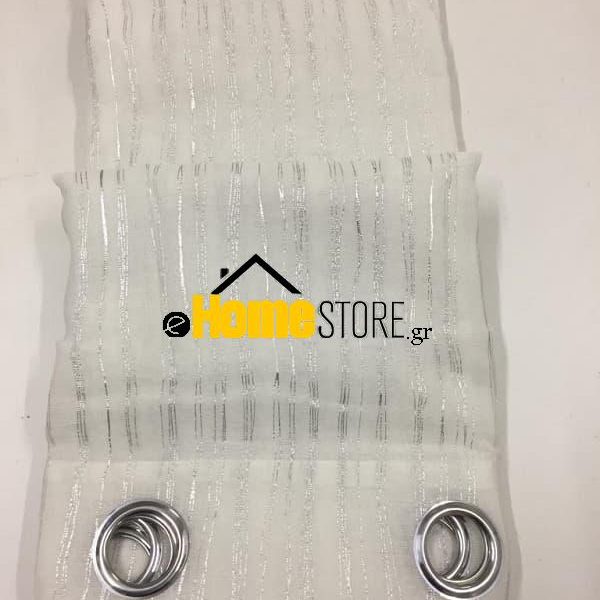 Έτοιμη κουρτίνα με κρίκους μέτριας σκίασης – Λινό 270X280