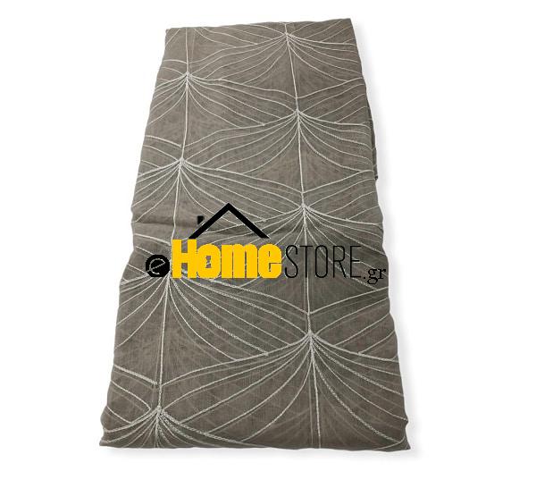 Έτοιμη κουρτίνα με τρέσα μέτριας σκίασης – Γάζα 270X280