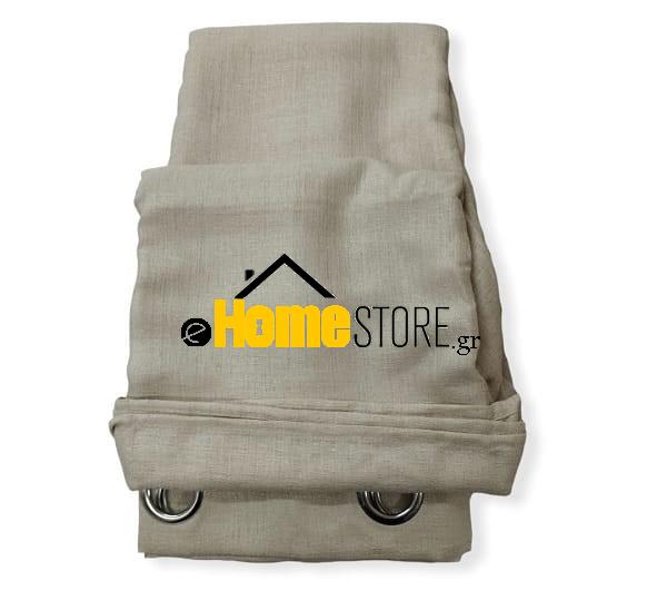 Έτοιμη κουρτίνα με κρίκους – Λινό 270X280