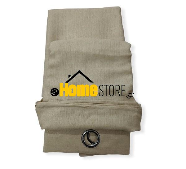 Έτοιμη κουρτίνα με κρίκους – Λινό 270X280