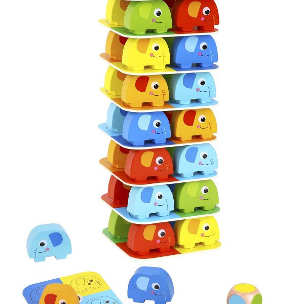 Tooky Toy Elephant stacking game 46 pcs TKF070A