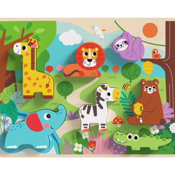 Tooky Toy Chunky puzzle - animal 8 pcs TH633